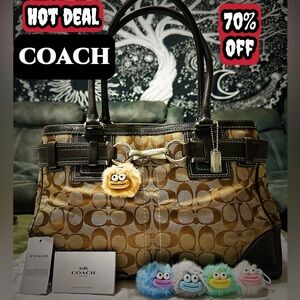 Vintage Coach soho shoulder bag Brown Signature Tote handbag 2006